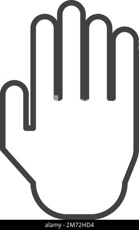 illustration à main ouverte avec un style minimal isolé sur l'arrière-plan Illustration de Vecteur