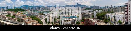 Panorama en haute résolution du développement à haute densité de Kowloon, au sud de Beacon Hill à l'île de Hong Kong, 2009 (89Mpx) Banque D'Images