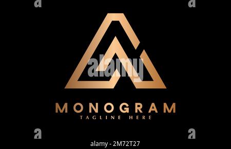 Alphabet modèle de monogramme vectoriel de logo d'entreprise Illustration de Vecteur