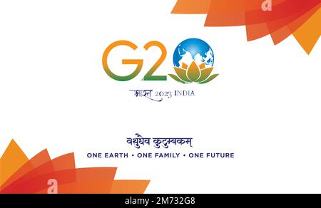 Bannière pour le sommet G20 2023 en Inde Banque D'Images