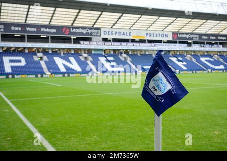 Preston, Royaume-Uni. 07th janvier 2023. Vue générale du stade Deepdale avant le match de la coupe Emirates FA Preston North End vs Huddersfield Town à Deepdale, Preston, Royaume-Uni, 7th janvier 2023. (Photo de Steve Flynn/News Images) à Preston, Royaume-Uni, le 1/7/2023. (Photo de Steve Flynn/News Images/Sipa USA) crédit: SIPA USA/Alay Live News Banque D'Images