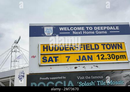 Preston, Royaume-Uni. 07th janvier 2023. Vue générale du stade Deepdale avant le match de la coupe Emirates FA Preston North End vs Huddersfield Town à Deepdale, Preston, Royaume-Uni, 7th janvier 2023 (photo de Steve Flynn/News Images) à Preston, Royaume-Uni le 1/7/2023. (Photo de Steve Flynn/News Images/Sipa USA) crédit: SIPA USA/Alay Live News Banque D'Images