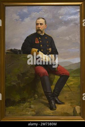 Ramon Blanco y Erenas (1833-1906). 1st Marquis de Peña Plata. Armée espagnole, dernier capitaine général de l'île de Cuba. Portrait de F. Martin Montserrat en 1895. Huile sur toile. Musée de l'armée. Tolède, Espagne. Auteur: F. Martin Montserrat. Artiste espagnol. Banque D'Images