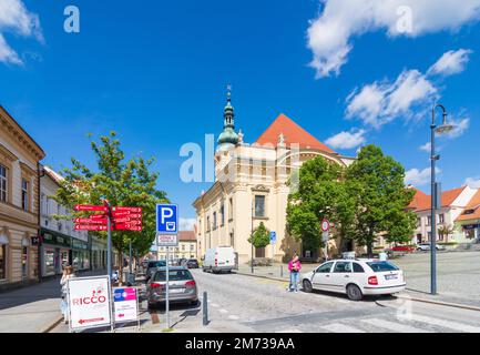 Uhersky Brod (Ungarisch Brod) : Église de l'Immaculée conception de la Vierge Marie (Kostel Neposkvrněného Početí Panny Marie) à , Zlinsky, Zlin R Banque D'Images