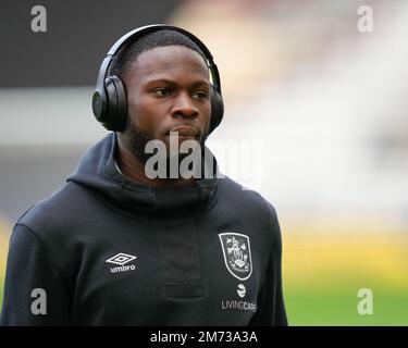 Preston, Royaume-Uni. 07th janvier 2023. Tireece Simpson #27 de Huddersfield Town The Emirates FA Cup Match Preston North End vs Huddersfield Town at Deepdale, Preston, Royaume-Uni, 7th janvier 2023 (photo de Steve Flynn/News Images) à Preston, Royaume-Uni, le 1/7/2023. (Photo de Steve Flynn/News Images/Sipa USA) crédit: SIPA USA/Alay Live News Banque D'Images