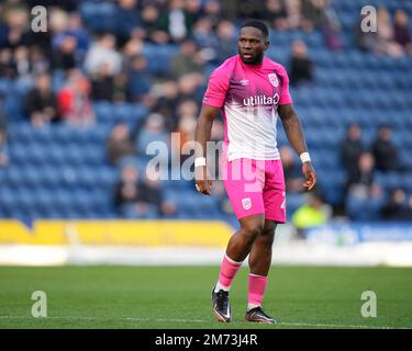 Preston, Royaume-Uni. 07th janvier 2023. Tireece Simpson de la ville de Huddersfield pendant le match de la coupe Emirates FA troisième tour Preston North End vs Huddersfield Town à Deepdale, Preston, Royaume-Uni, 7th janvier 2023 (photo de Steve Flynn/News Images) à Preston, Royaume-Uni, le 1/7/2023. (Photo de Steve Flynn/News Images/Sipa USA) crédit: SIPA USA/Alay Live News Banque D'Images