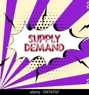 Écriture affichant le texte demande d'approvisionnement. Concept signification relation entre les montants disponibles et recherchés Banque D'Images