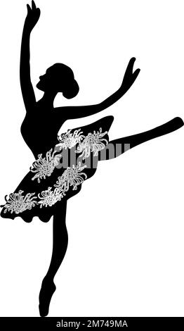 Aquarelle danse rose jolie ballerine avec fleurs et lune. Illustration aquarelle dessinée à la main. Peut être utilisé pour des cartes ou des affiches. Banque D'Images