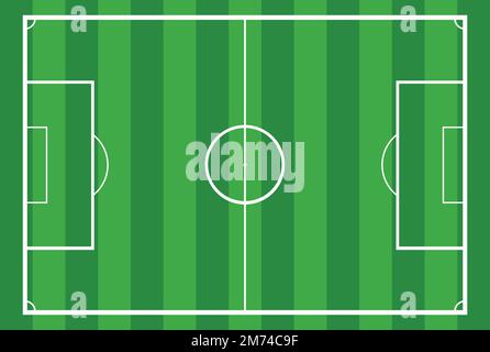 Football Green Field Résumé arrière-plan vue du dessus illustration graphique vectorielle terrain de football Illustration de Vecteur