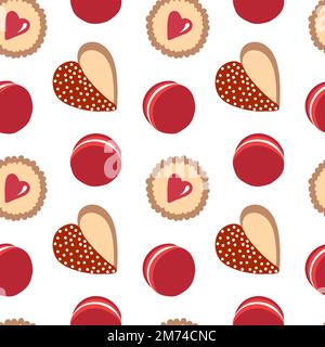Motif sans couture Love sucreries Illustration de Vecteur