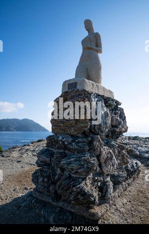 Vénus sortant des Flots, Vénus sortant des Flots, par le sculpteur Robert Forrer, île de Gaou, six-fours-les-plages, sud de la France Banque D'Images