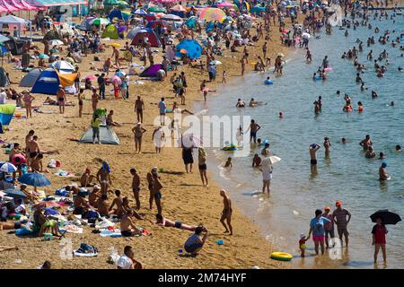 La scène de la plage à Dalian Banque D'Images