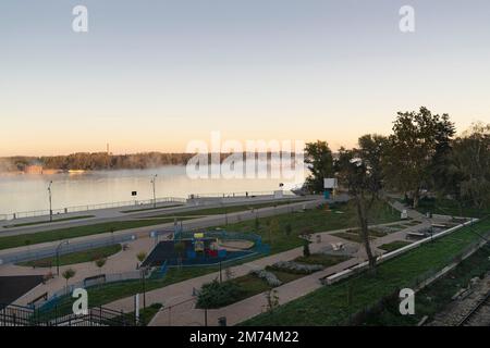 Voyageant à Ruse, près du Danube Banque D'Images