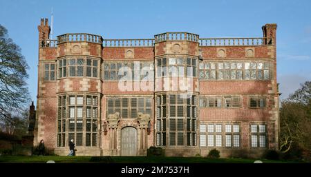 Vue sur Astley Hall, Astley Park, Chorley, Lancashire, Royaume-Uni, L'Europe en hiver, 2023 Banque D'Images