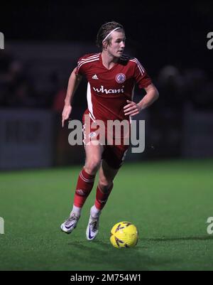 Tommy Leigh d’Accrrington Stanley lors du troisième tour de la coupe Emirates FA au LV Bet Stadium Meadow Park, à Borehamwood. Date de la photo: Samedi 7 janvier 2023. Banque D'Images