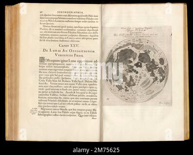 Selenographia, description de la lune, livre de Johannes Hevelius, 1647 Banque D'Images