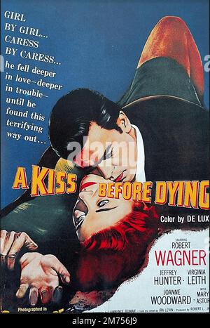 Un BAISER AVANT DE MOURIR 1956 United Artists film avec Robert Wagner et Joanne Woodward Banque D'Images