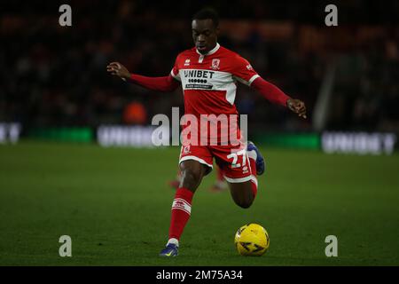 Middlesborough, Royaume-Uni. 7th janvier 2023. Marc Bola de Middlesbrough lors du match de troisième tour de la coupe FA entre Middlesbrough et Brighton et Hove Albion au stade Riverside, à Middlesbrough, le samedi 7th janvier 2023. (Crédit : Michael Driver | MI News) crédit : MI News & Sport /Alay Live News Banque D'Images