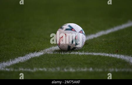 Middlesborough, Royaume-Uni. 7th janvier 2023. Une balle de coupe Mitre FA lors du troisième tour de la coupe FA entre Middlesbrough et Brighton et Hove Albion au stade Riverside, Middlesbrough, le samedi 7th janvier 2023. (Crédit : Michael Driver | MI News) crédit : MI News & Sport /Alay Live News Banque D'Images