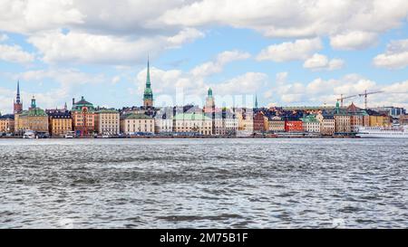 La vieille ville de Stockholm, Suède. Paysage urbain, vue panoramique Banque D'Images