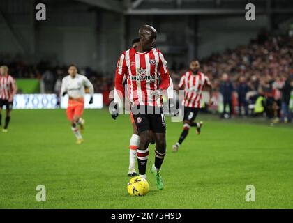 Londres, Royaume-Uni. 7th janvier 2023 ; Gtech Community Stadium, Brentford, Londres, Angleterre ; FA Cup football, Brentford versus West Ham United; Yoane Wissa of Brentford Credit: Action plus Sports Images/Alay Live News Banque D'Images