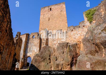 Ruine du château de Maultasch (ruine du château de Neuhaus), Terlan, Tyrol du Sud, Italie Banque D'Images