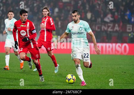 Henrikh Mkhitaryan (FC Inter) pendant le championnat italien série Un match de football entre AC Monza et FC Internazionale sur 7 janvier 2023 au stade U-Power de Monza, Italie - photo Morgese-Rossini / DPPI Banque D'Images