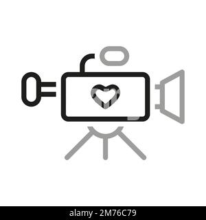 Ligne de design icône mariage, mariage, appareil photo. Concepts de conception graphique moderne, éléments de contour simples. Contour modifiable. Illustration de Vecteur