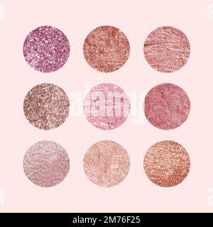 Ensemble de vecteurs de texture rose ronds Illustration de Vecteur