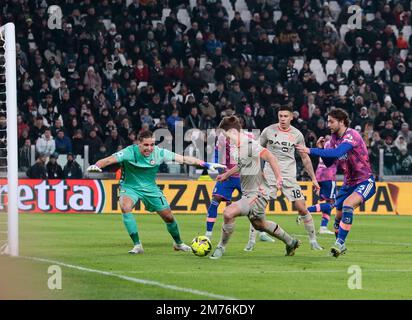 Turin, Italie. 07th janvier 2023. Lors de la série A italienne, match de football entre Juventus FC et Udinese Calcio le 07 janvier 2023 au stade Allianz, Turin, Italie. Photo Nderim Kaceli crédit: Live Media Publishing Group/Alay Live News Banque D'Images