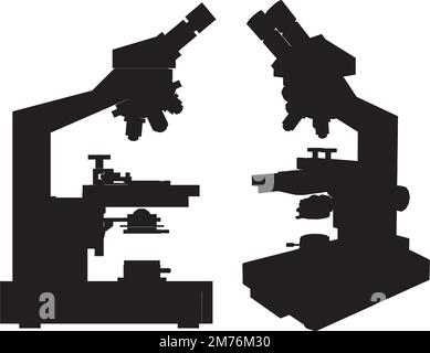 Microscope Silhouette Vector Illustration de Vecteur