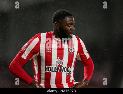 Londres, Royaume-Uni. 7th janvier 2023 ; Gtech Community Stadium, Brentford, Londres, Angleterre ; FA Cup football, Brentford versus West Ham United; Josh Dasilva de Brentford crédit: Action plus Sports Images/Alamy Live News Banque D'Images