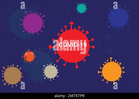 arrière-plan du virus corona Illustration de Vecteur