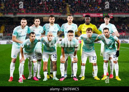 Monza, Italie. 07th janvier 2023. L'équipe (FC Inter) pendant l'AC Monza vs Inter - FC Internazionale, football italien série A match à Monza, Italie, 07 janvier 2023 crédit: Agence de photo indépendante/Alamy Live News Banque D'Images