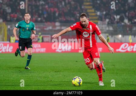 Monza, Italie. 07th janvier 2023. Carlos Augusto (AC Monza) pendant l'AC Monza vs Inter - FC Internazionale, football italien série A match à Monza, Italie, 07 janvier 2023 crédit: Agence de photo indépendante/Alamy Live News Banque D'Images