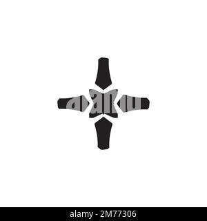 Icône en forme de croix. Style simple religion chrétienne vacances affiche d'arrière-plan symbole. Christian religion boutique marque logo élément de conception. T-shirt croisé Illustration de Vecteur