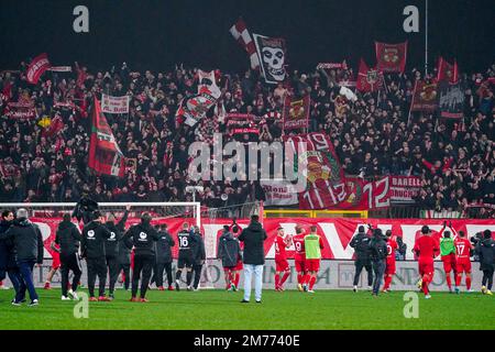 Stade U-Power, Monza, Italie, 07 janvier 2023, L'équipe (AC Monza) célèbre la fin du match lors de l'AC Monza vs Inter - FC Internazionale - Banque D'Images