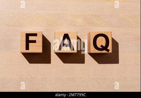 FAQ QnA, questions et réponses acronyme. Foire aux questions, Q et Un concept. Photo de haute qualité Banque D'Images