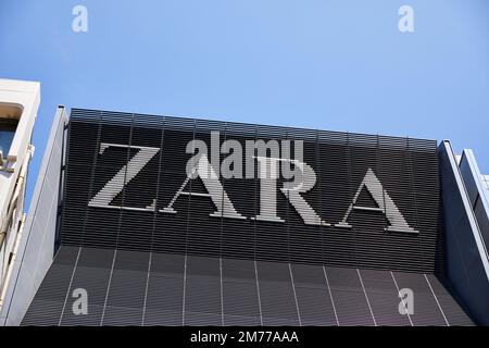 Zara, magasin de vêtements; panneau; Shibuya, Tokyo, Japon Banque D'Images