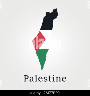 Palestine drapeau de la carte Illustration du vecteur eps 10 Illustration de Vecteur