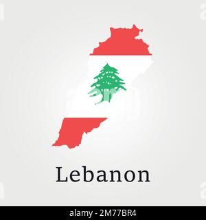 Logo du drapeau libanais, prier pour le Liban, le Liban est en cours de saignement Illustration de Vecteur