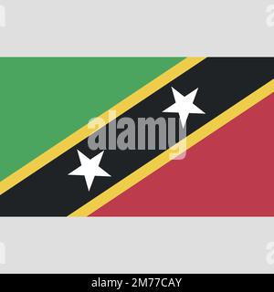 illustration du drapeau de saint-kitts-et-nevis pour le jour de l'indépendance et du vecteur d'infographie. Illustration de Vecteur