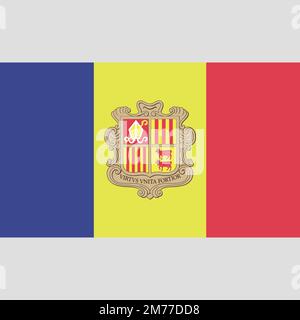 Illustration vectorielle du drapeau d'Andorre Illustration de Vecteur