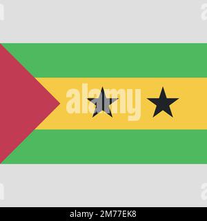 Le drapeau de la République démocratique de São Tomé e Príncipe Illustration Illustration de Vecteur