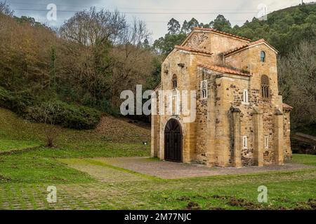 L'église San Miguel de Lillo, Oviedo, Asturias, Espagne Banque D'Images