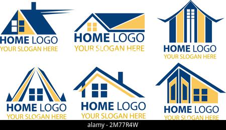 logo de bâtiment de maison et d'hôtel pour les entreprises de construction illustration vectorielle Illustration de Vecteur