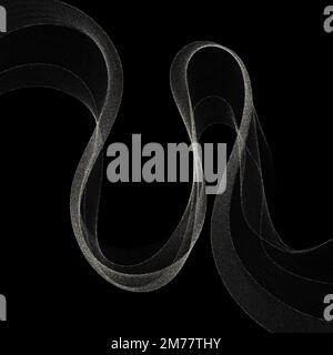 Vague argentée scintillante. Briller. Élément de décoration festive. Banque D'Images