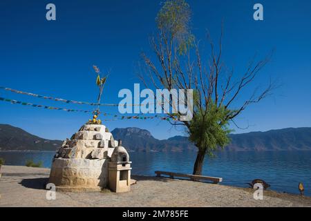 Lugu Lake, Yunnan Banque D'Images