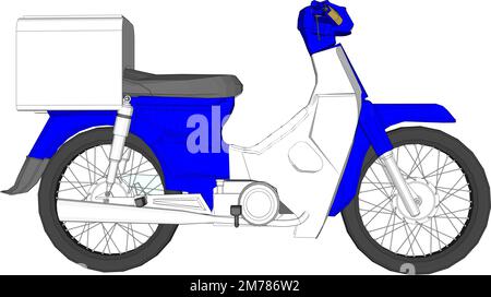 Kit moto. Motos et scooters, vélos et hacheurs. Course de vitesse et livraison véhicules rétro et modernes vecteur plat de transport de moteur de détail Illustration de Vecteur