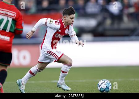 NIJMEGEN - Francisco Conceicao d'Ajax lors du match de première ligue des pays-Bas entre NEC et Ajax à de Goffert sur 8 janvier 2023 à Nimègue, pays-Bas. ANP MAURICE VAN STONE Banque D'Images